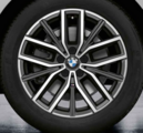36115A65F35 - : U11/U10 X1/X2 18" Style 838M Double Spoke Midnight Grey Winter Wheel/Tire - 7,5Jx18 for BMW Image