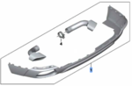 18302358257 - : M Performance Tailpipe Trim with Chrome Tips for BMW Image