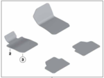 51477230378 - : Set Of Floor Mats Velours - Anthracite for BMW Image