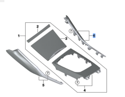 51167911035 - Body: Side Trim for BMW: 230i, 230i xDrive, 430i, 430i Gran Coupe, 430i xDrive, 430i xDrive Gran Coupe, i4, M2, M240i, M240i xDrive, M440i, M440i Gran Coupe, M440i xDrive, M440i xDrive Gran Coupe Image
