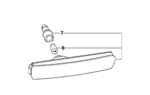 63148400410 - : Side Marker Light, Right - White for BMW Image