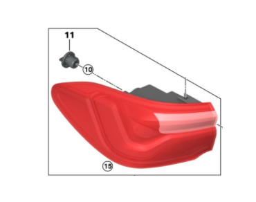 63219881585 - Electrical: Tail Lamp Assembly for BMW Image