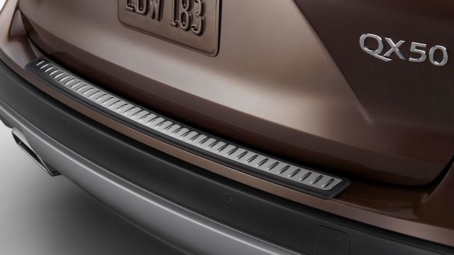T99B15NA0D - Exterior: Rear Bumper Protector - Brushed Stainless Steel for Infiniti Image