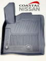 T99E46RR0B - : All-Season Floor Mats - High Wall Liners (Rubber / 4-piece / Black) for Nissan Image