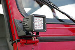 70510 - : LED Light Mount | Lower Windshield | Pod Pair | Fits Jeep Wrangler YJ 4WD (87-95) for Rough Country Image