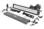 70775 - : LED Light Kit | Bumper Mount | 20" Chrome Dual Row | White DRL | Fits Jeep Grand Cherokee WK2 (11-20) for Rough Country Image