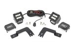 93188 - : LED Light | Under Bed Mount | 2" Black Pair | Flood | Polaris XPEDITION ADV 5 for Rough Country Image