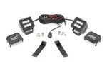 70079 - : LED Light Kit | Ditch Mount | 2" Black Pair | Flood | Fits Jeep Cherokee KL (14-21) for Rough Country Image