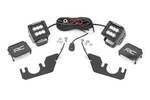 94007 - : LED Light Kit | Rear Mount | 2" Black Pair | Flood | Kawasaki Teryx 4 1000/Teryx4 800 for Rough Country Image