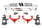 97640RED - : 3.5 Inch Knuckle Lift Kit | M1 | w/ Overloads | Fits Chevy/Fits GMC 2500HD/3500HD (11-19) for Rough Country Image