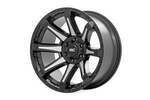 81200914M - : Rough Country 81 Series Wheel | One-Piece | Semi Gloss Black w/machined spokes | 20x9 | 5x5.5 | 0mm for Rough Country Image