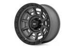 85170912A - : Rough Country 85 Series Wheel | Simulated Beadlock | Gunmetal Gray/Black | 17x9 | 6x5.5 | -12mm for Rough Country Image