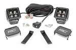70080 - : LED Light Kit | Ditch Mount | 2" Black Pair | White DRL | Fits Jeep Cherokee KL (14-21) for Rough Country Image