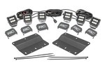 51086 - : LED Light Kit | Fog Mount | Triple 2" Black Pair | Flood | Ford Bronco (21-25) for Rough Country Image