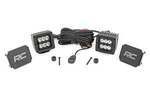70062 - : LED Light Kit | Cowl Mount | 2" Black Pair | Fits Jeep Gladiator JT/Wrangler JL (18-25) for Rough Country Image