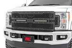 70216 - : Mesh Grille | 12" Dual Row LED | Black | Ford F-250/F-350 Super Duty (17-19) for Rough Country Image