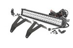 70780 - : LED Light Kit | Bumper Mount | 20" Chrome Dual Row | White DRL | Fits Ram 1500 (19-24) for Rough Country Image