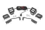 71065 - : LED Light Kit | Ditch Mount | 2" Black Pair | Flood | Fits Nissan Frontier (22-24) for Rough Country Image