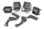 70799 - : LED Light Kit | Ditch Mount | 2" Black Flood Pair | Fits Toyota 4Runner (10-24) for Rough Country Image