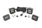 71047 - : LED Light Kit | Ditch Mount | 2" Black Pair | Spot Pattern | Ford Bronco (21-25) for Rough Country Image
