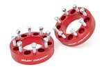 1099RED - : 2 Inch Wheel Spacers | 8x6.5 | Red | Fits Ram 2500/3500 4WD (2010-2011) for Rough Country Image