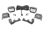 71056 - : LED Ditch Light Kit | 3in OSFits Ram Pair | Wide | Fits Chevy/Fits GMC 1500 (14-18 &amp; Classic) for Rough Country Image