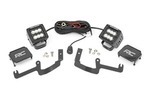 70842 - : LED Light Kit | Ditch Mount | 2" Black Pair | Flood | Fits Chevy Silverado 1500 (19-24) for Rough Country Image