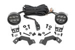 72117 - : LED Light Kit | Ditch Mount | Black Series Round | 3.5 Inch | Amber DRL | Fits Toyota LandCruiser (2024) for Rough Country Image