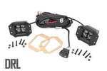70803BLKDRL - : 2 Inch Black Series LED Light Pods |  Flush Mount | Cool White DRL for Rough Country Image