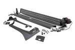 70069 - : LED Light Kit | Windshield Mount | 50" BLK Dual Row | Fits Jeep Gladiator JT/Wrangler JL (18-25) for Rough Country Image