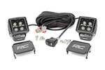 70903BLKDRLA - : 2 Inch Black Series LED Light Pods | Spot | Square |  Amber DRL for Rough Country Image