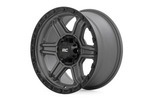 79170912G - : Rough Country 79 Series Wheel | One-Piece | Gunmetal Gray w/Black Ring | 17x8.5 | 6x5.5 | 0mm for Rough Country Image