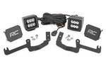 70841 - : LED Light Kit | Ditch Mount | 2" Black Pair | Spot | Fits Chevy Silverado 1500 (19-24) for Rough Country Image