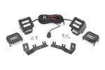 71053 - : LED Ditch Light Kit | 2in Black Pair | Flood | Fits Chevy/Fits GMC 1500 (14-18 &amp; Classic) for Rough Country Image