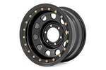 RC517655SL - : Steel Simulated Bead Lock Wheel | Black | 17x9 | 6x5.5 | 4.25 Bore | -12 for Rough Country Image