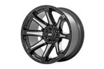 81200906M - : Rough Country 81 Series Wheel | One-Piece | Semi Gloss Black w/machined spokes | 20x9 | 8x180 | 0mm for Rough Country Image