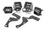 70796 - : LED Light Kit | Ditch Mount | 2" Black Spot Pair | Fits Toyota 4Runner (10-24) for Rough Country Image
