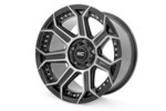 89170913 - : Rough Country 89 Series Wheel | One-Piece | Black Machined Gun Metal | 17x9 | 5x4.5 | -12mm for Rough Country Image