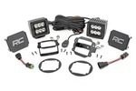 70630 - : LED Light Kit | Fog Mount | 2" Black Pair | Fits Jeep Wrangler JK/Wrangler Unlimited (10-18) for Rough Country Image