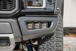 70700DRLA - : LED Light Kit | Fog Mount | Triple 2" Black Pair | Amber DRL | Ford Raptor (17-20) for Rough Country Image