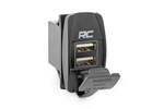709USB - : USB Switch Insert | 2x1 with Logo | Blue Back Light for Rough Country Image