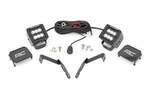 71059 - : LED Light Kit | Ditch Mount | 2" Black Pair | Flood | Fits Chevy 1500 &amp; Fits Chevy/Fits GMC 2500HD/3500HD (07-14) for Rough Country Image