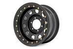 RC516883SL - : Steel Simulated Bead Lock Wheel | Black | 16x8 | 6x5.5 | 4.25 Bore | -12 for Rough Country Image