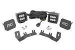71052 - : LED Ditch Light Kit | 2in Black Pair | Spot | Fits Chevy/Fits GMC 1500 (14-18 &amp; Classic) for Rough Country Image