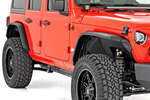 99036 - : High Clearance LED Flat Fender Flare Kit | UV Treated | Fits Jeep Wrangler JL (18-24) for Rough Country Image