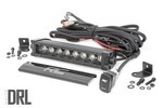 70718BLDRLA - : 8 Inch Black Series LED Light Bar | Single Row | Amber DRL for Rough Country Image
