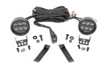 70083 - : LED Light Kit | Ditch Mount | Black Series Round | 3.5 Inch | Amber DRL | Fits Jeep Cherokee KL (14-21) for Rough Country Image
