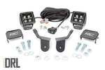 92021 - : LED Light Kit | Cage Mount | 2" Black Pair | Amber DRL | Fits Honda Pioneer 1000-5 for Rough Country Image
