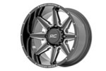 91201211M - : Rough Country 91M Series Wheel | One-Piece | Gloss Black | 20x12 | 8x170 | -44mm for Rough Country Image
