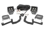 70844 - : LED Light Kit | Ditch Mount | 2" Black Pair | Amber DRL | Fits Chevy Silverado 1500 (19-24) for Rough Country Image